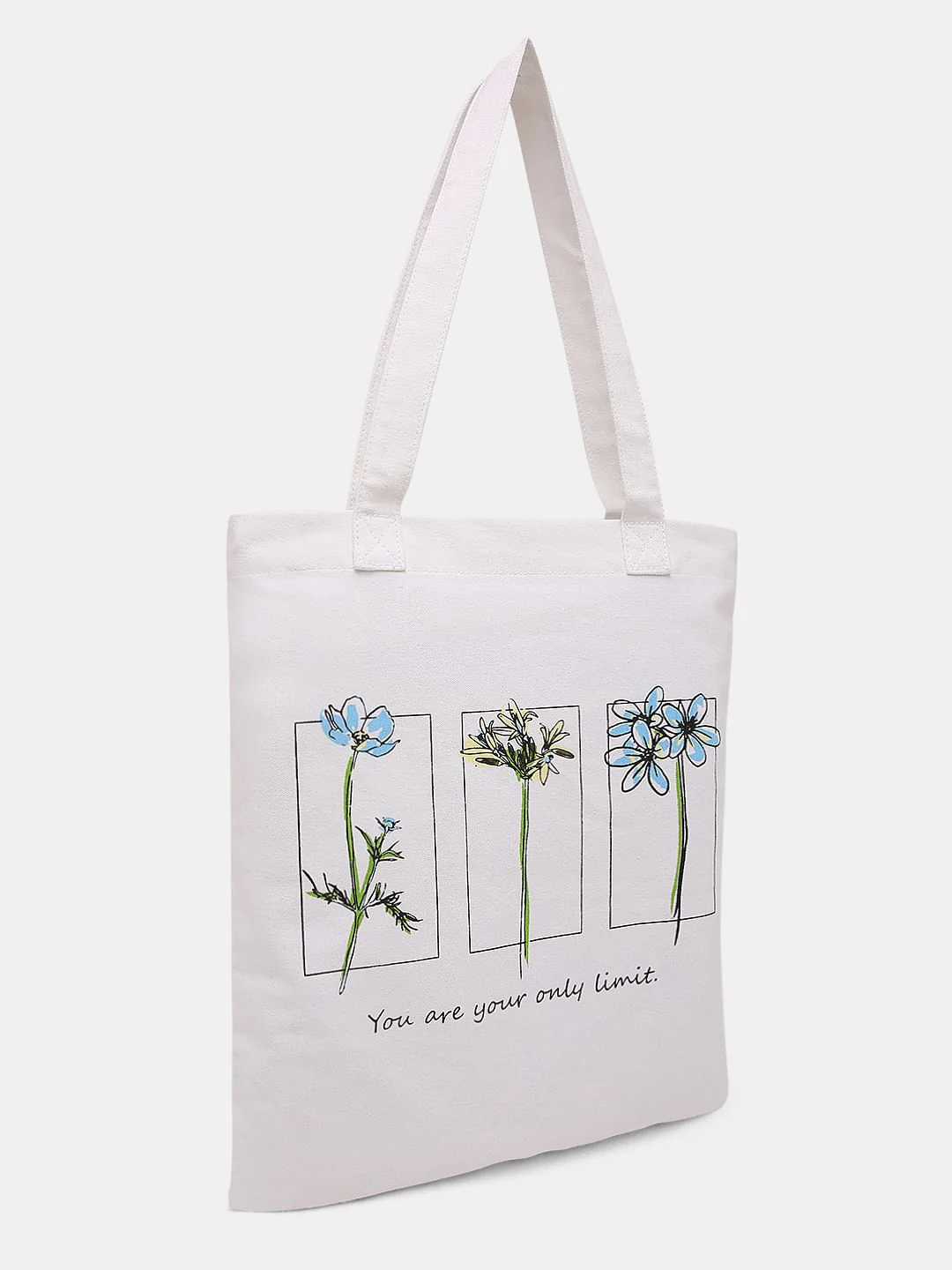 White Printed Tote Bag - Image 3
