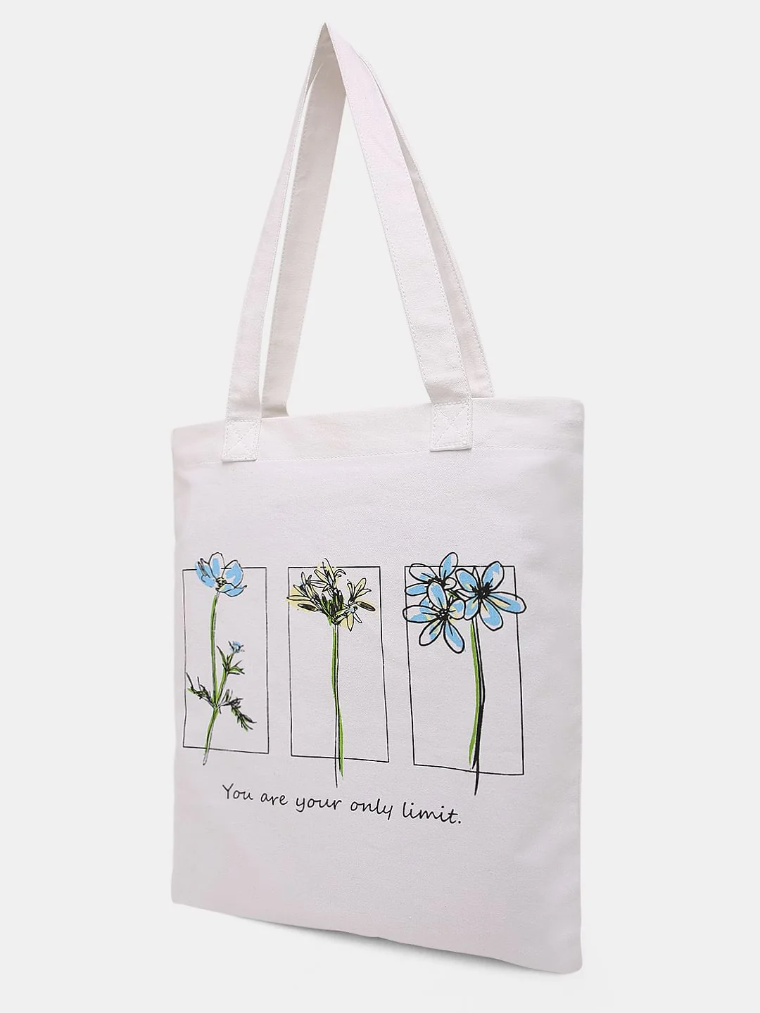 White Printed Tote Bag - Image 4