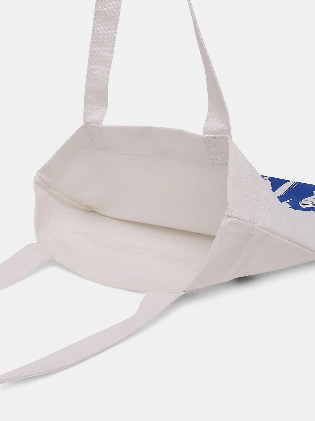 White Graphic Print Tote Bag - Image 7