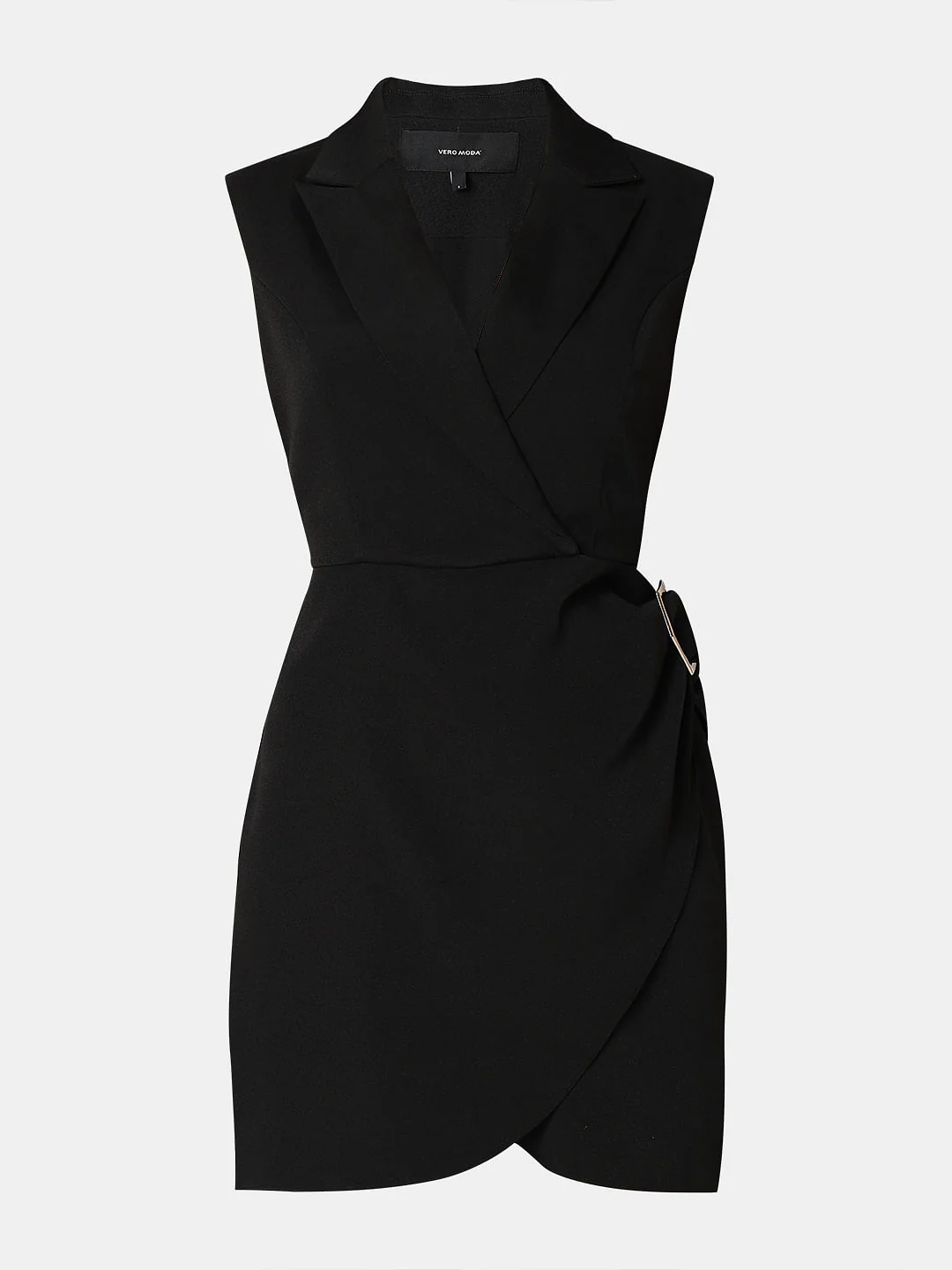 Black Front Wrap Playsuit - Image 7