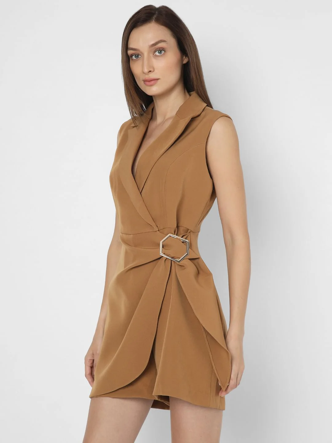 Tan Sleeveless Playsuit - Image 3
