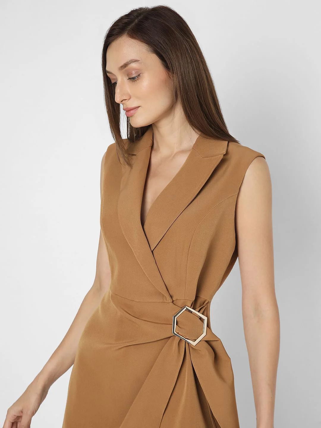Tan Sleeveless Playsuit - Image 5