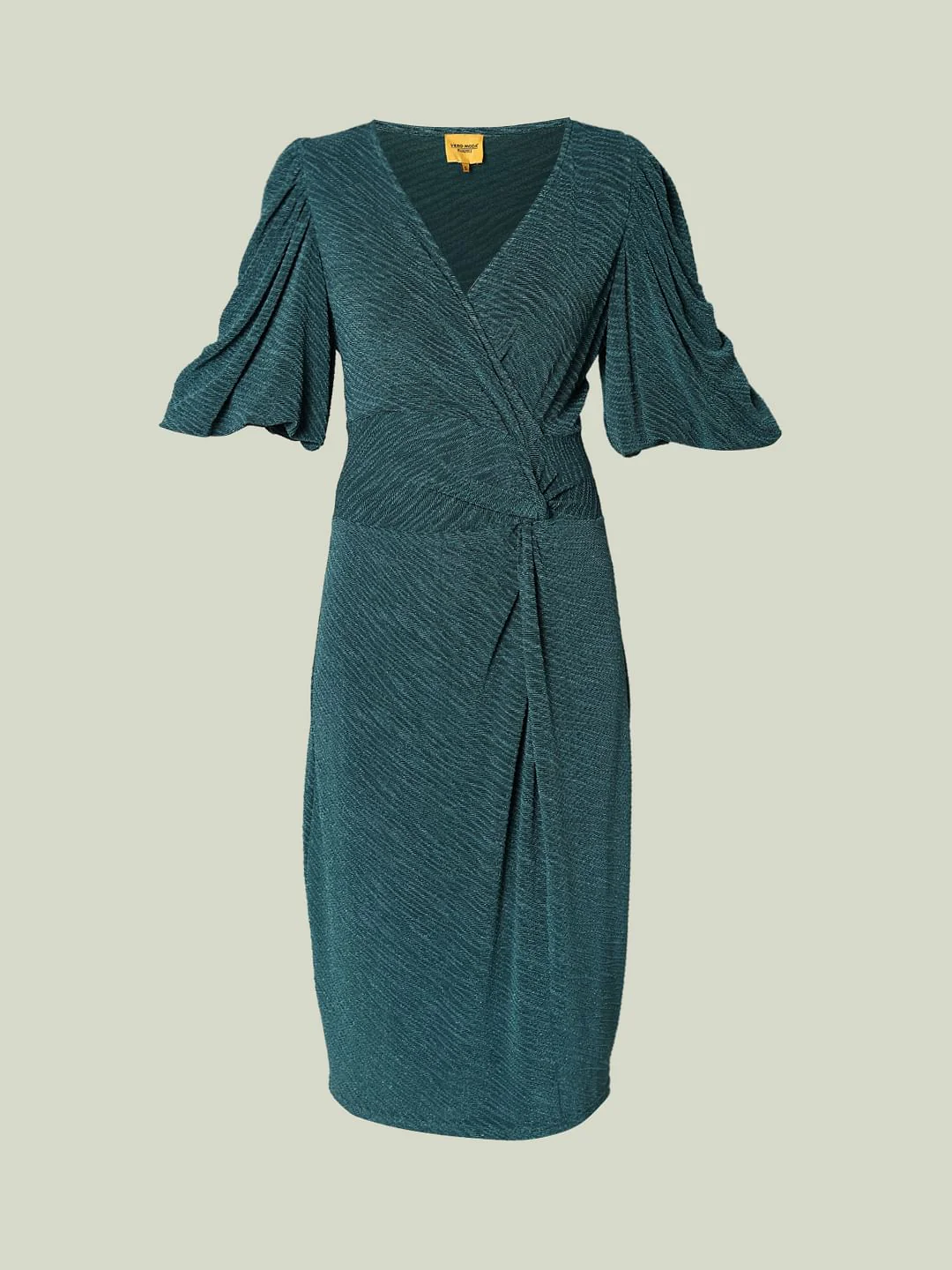 Marquee Green Lurex Bodycon Midi Dress - Image 7
