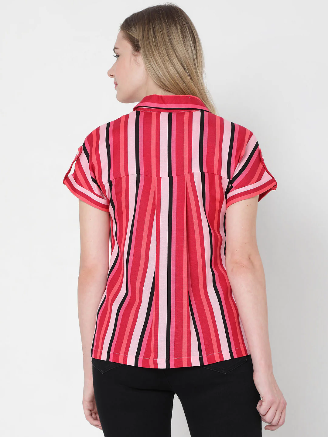 Red & Pink Striped Shirt - Image 4