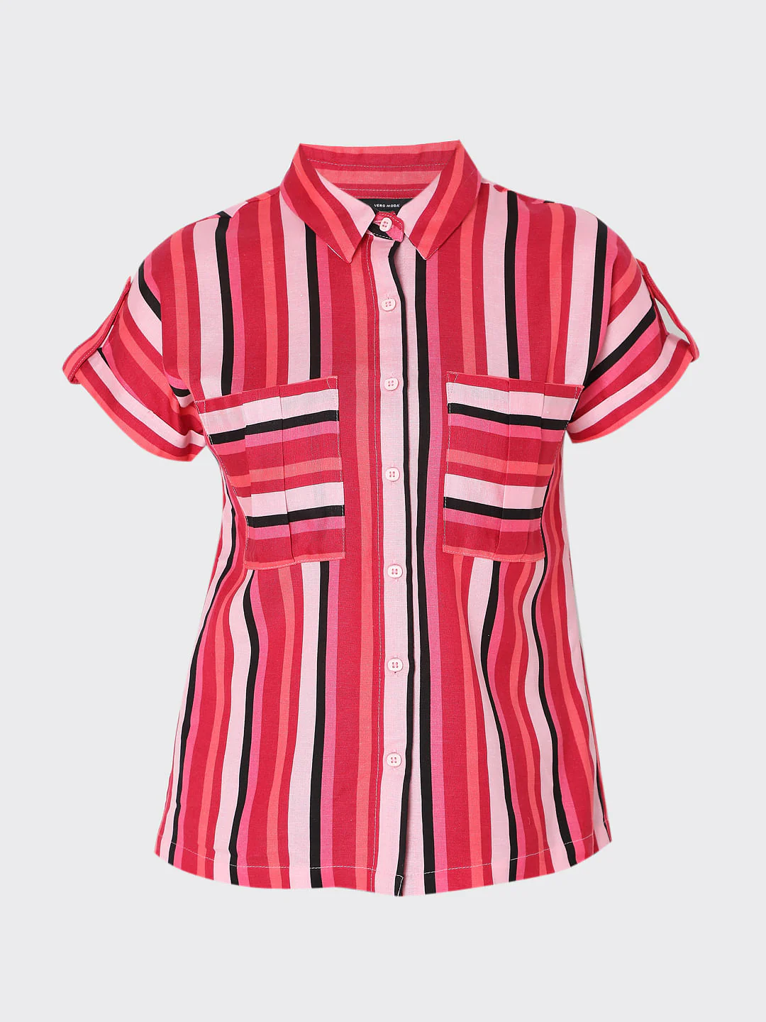 Red & Pink Striped Shirt - Image 7