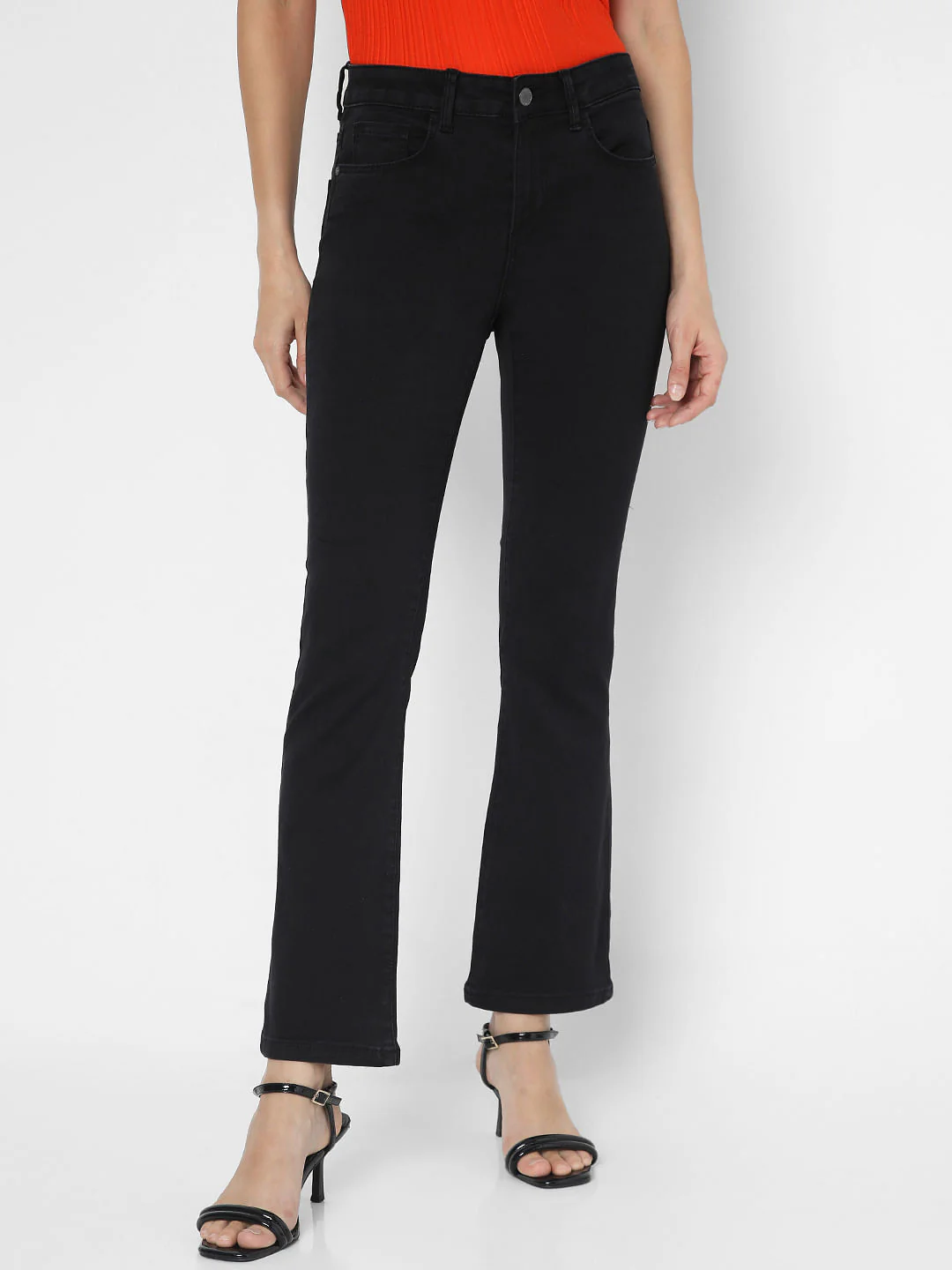 Black Mid Rise Petra Bootcut Jeans - Image 2