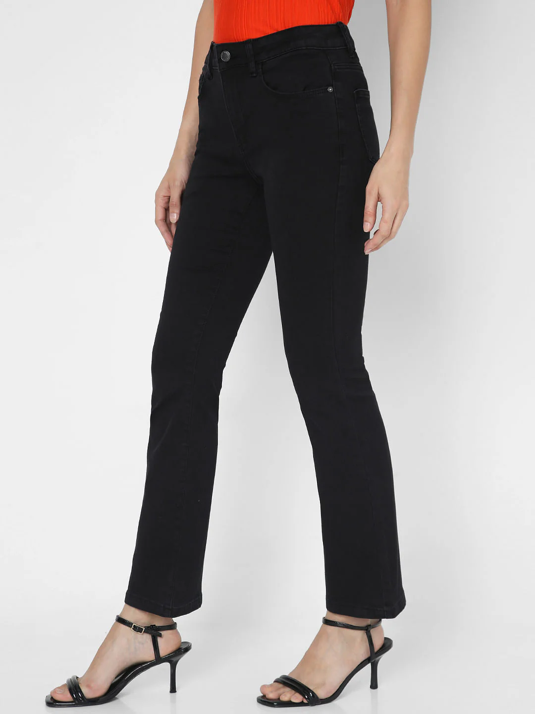 Black Mid Rise Petra Bootcut Jeans - Image 3