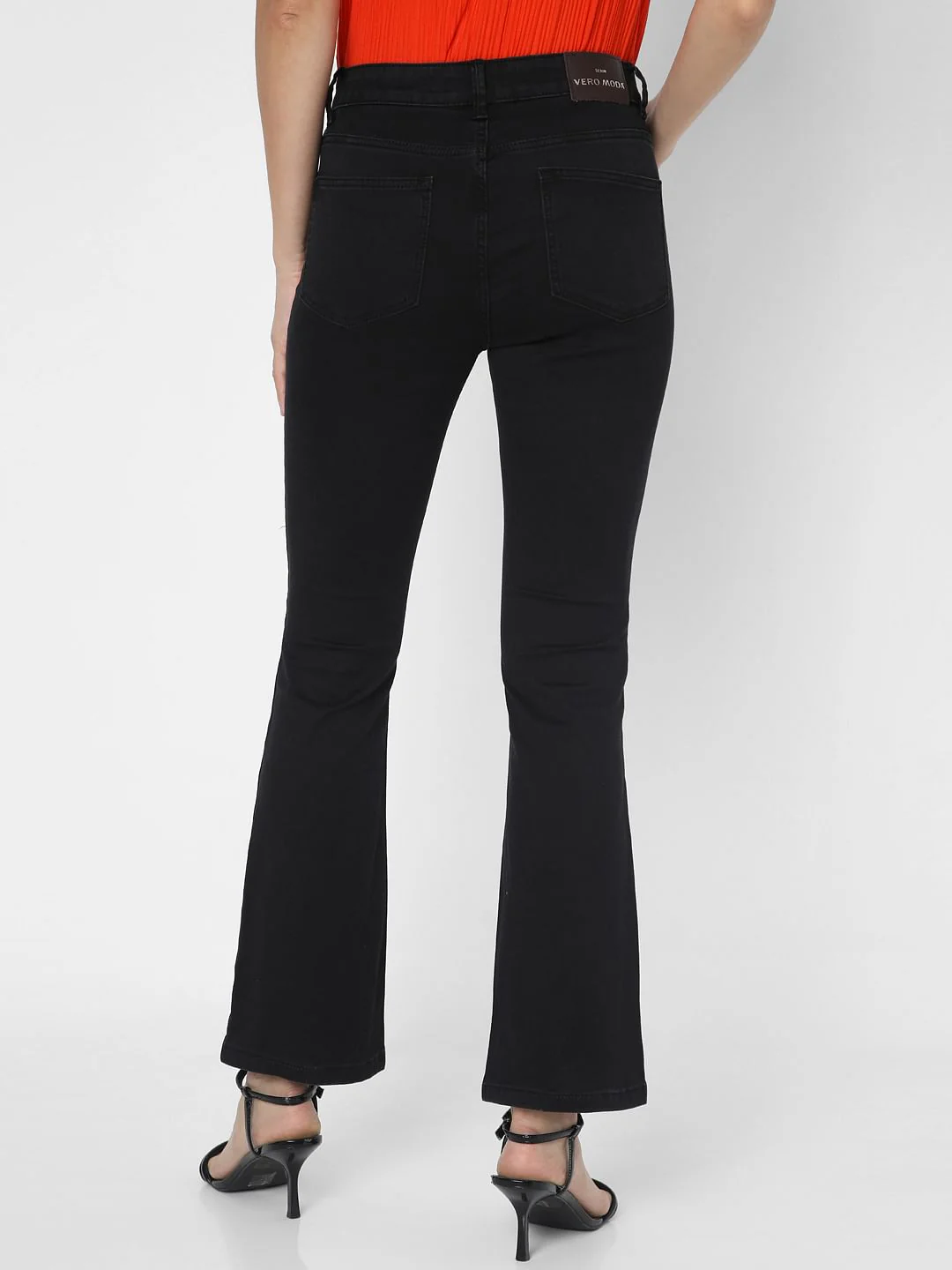 Black Mid Rise Petra Bootcut Jeans - Image 4