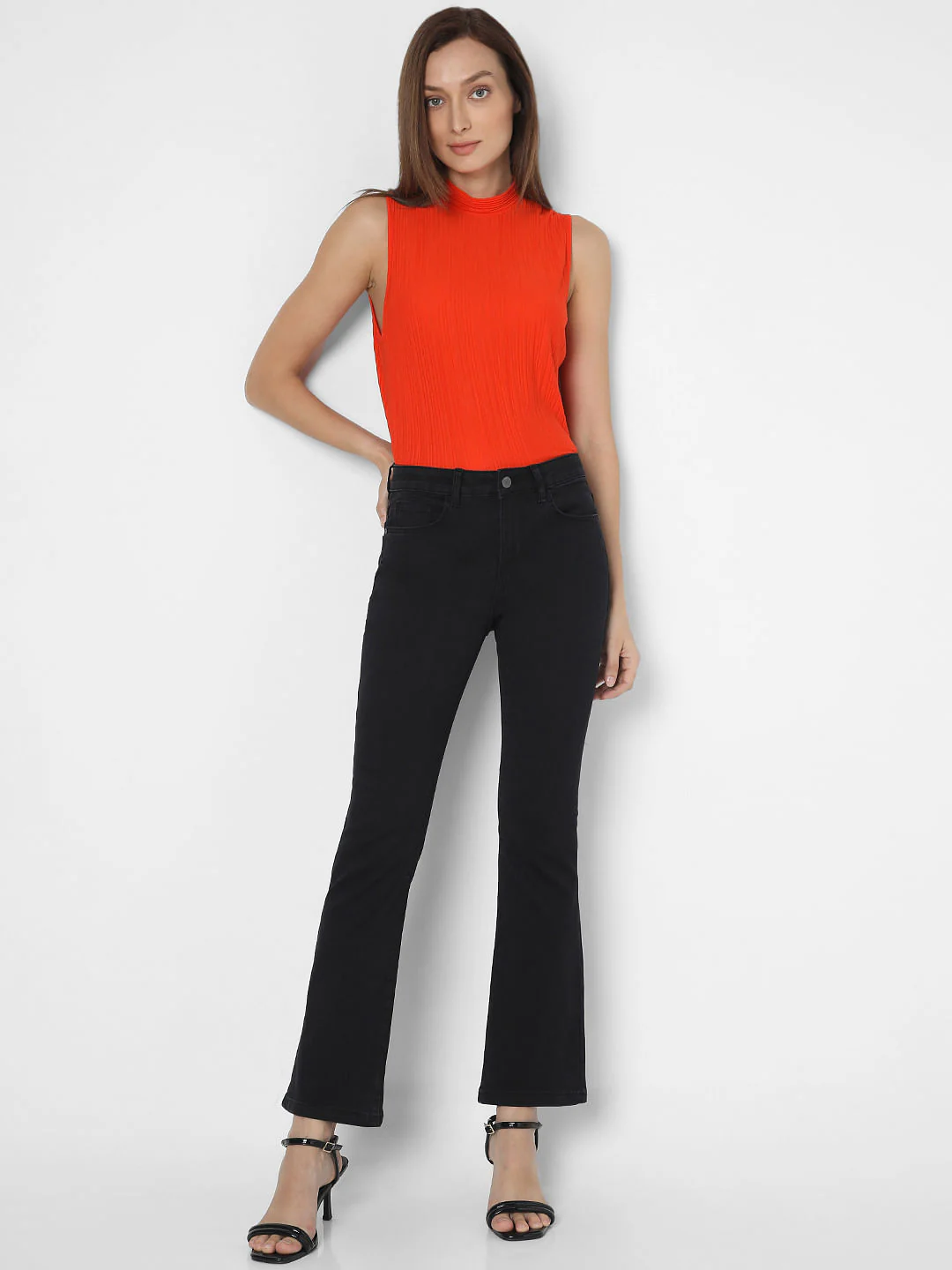 Black Mid Rise Petra Bootcut Jeans - Image 5