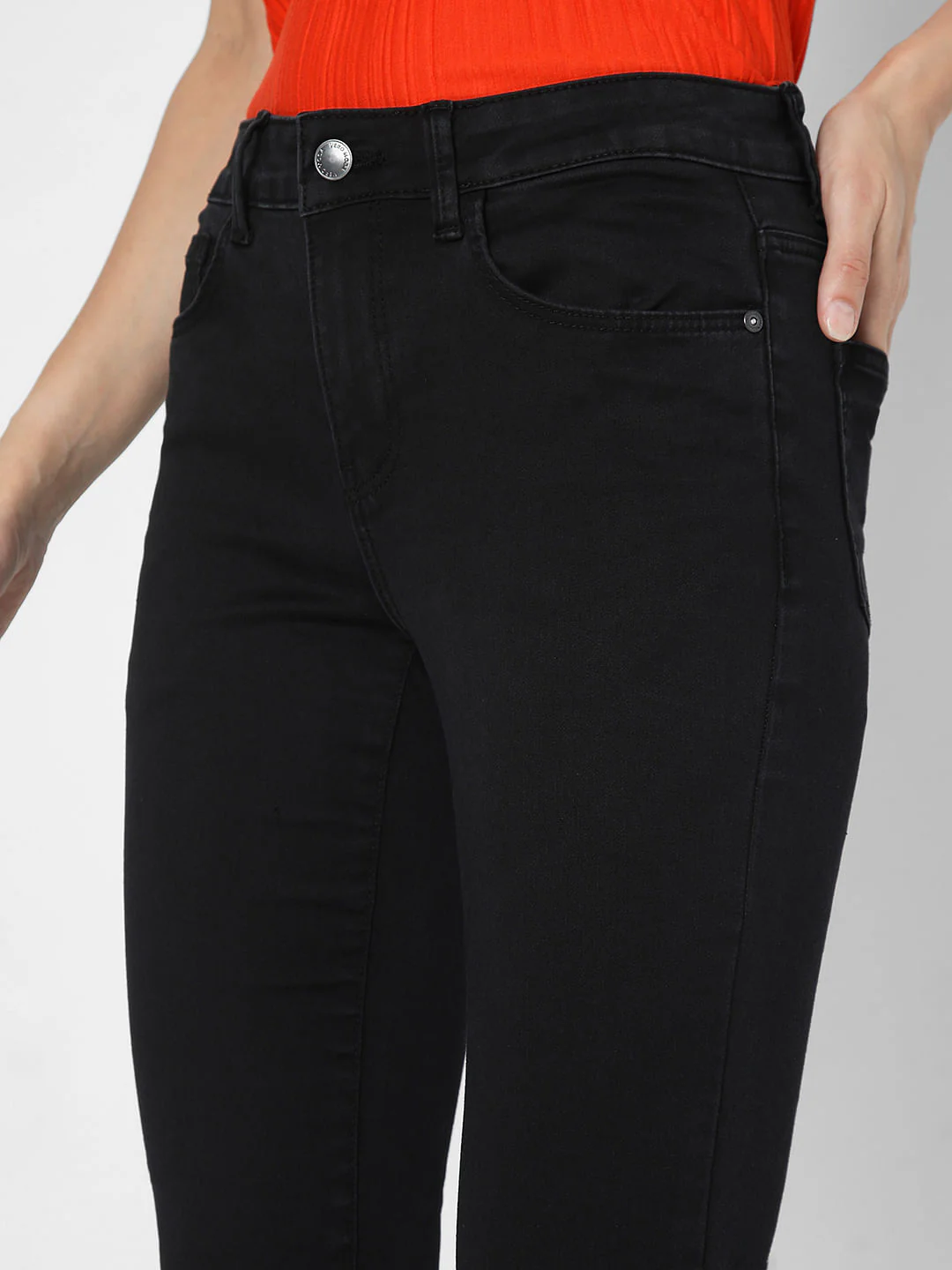 Black Mid Rise Petra Bootcut Jeans - Image 6