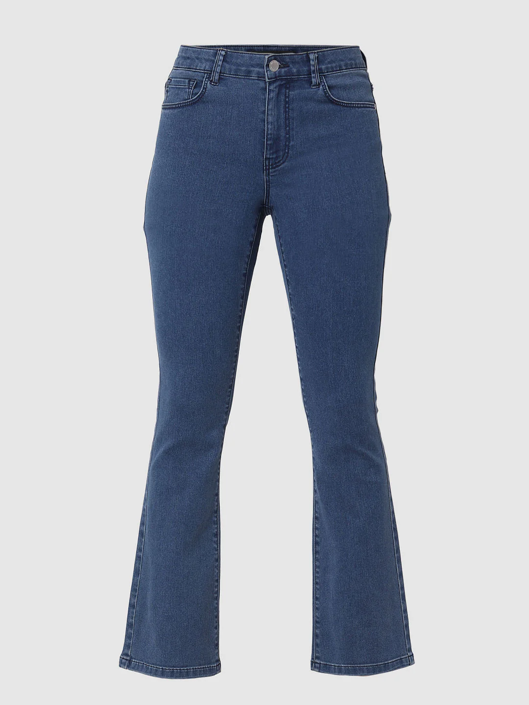 Blue Mid Rise Petra Bootcut Jeans - Image 7