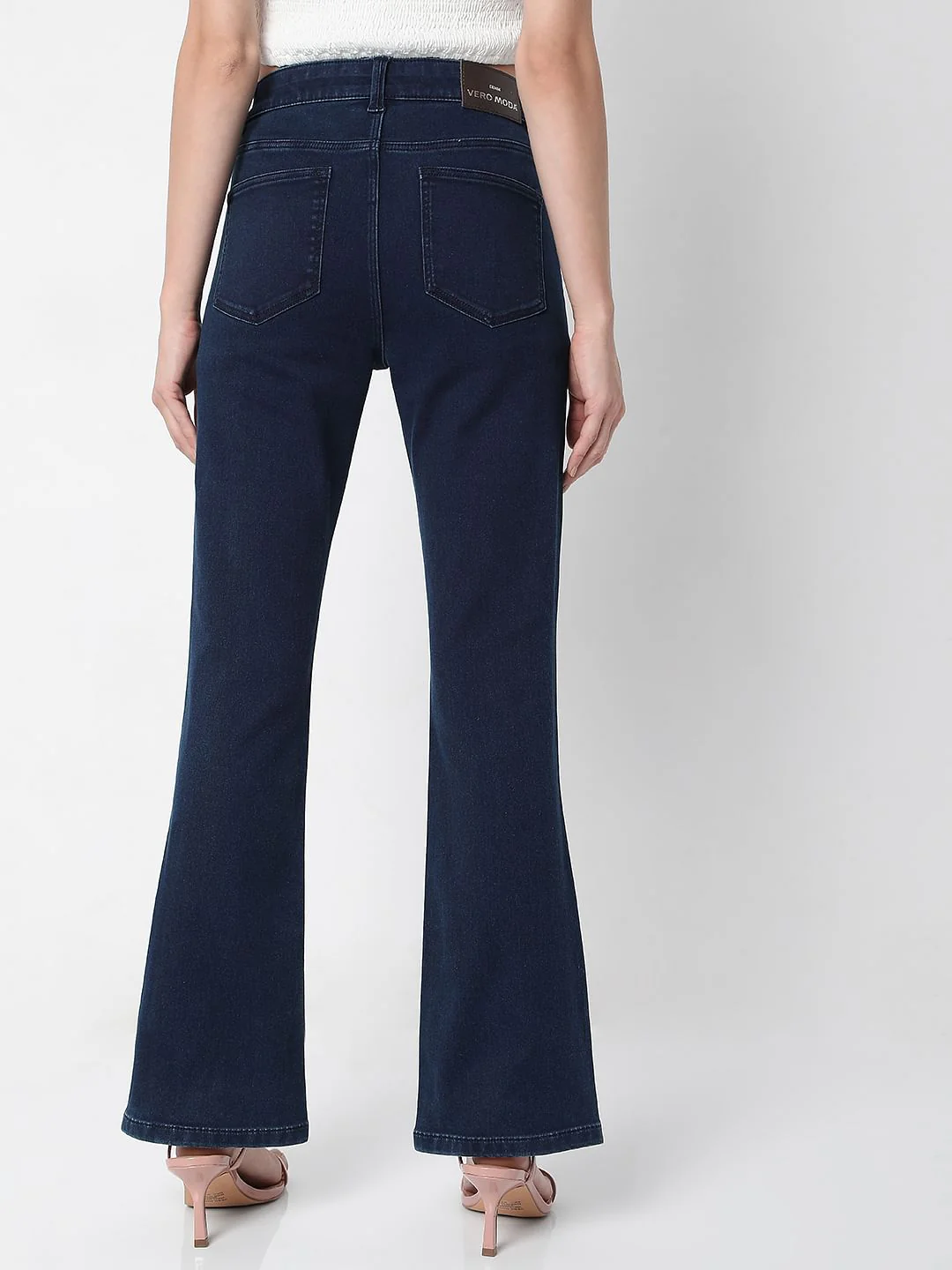 Dark Blue Mid Rise Petra Bootcut Jeans - Image 4