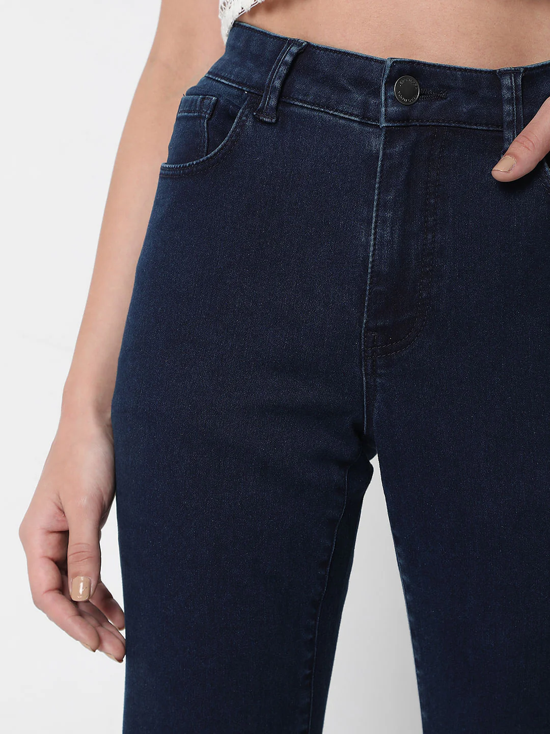 Dark Blue Mid Rise Petra Bootcut Jeans - Image 5