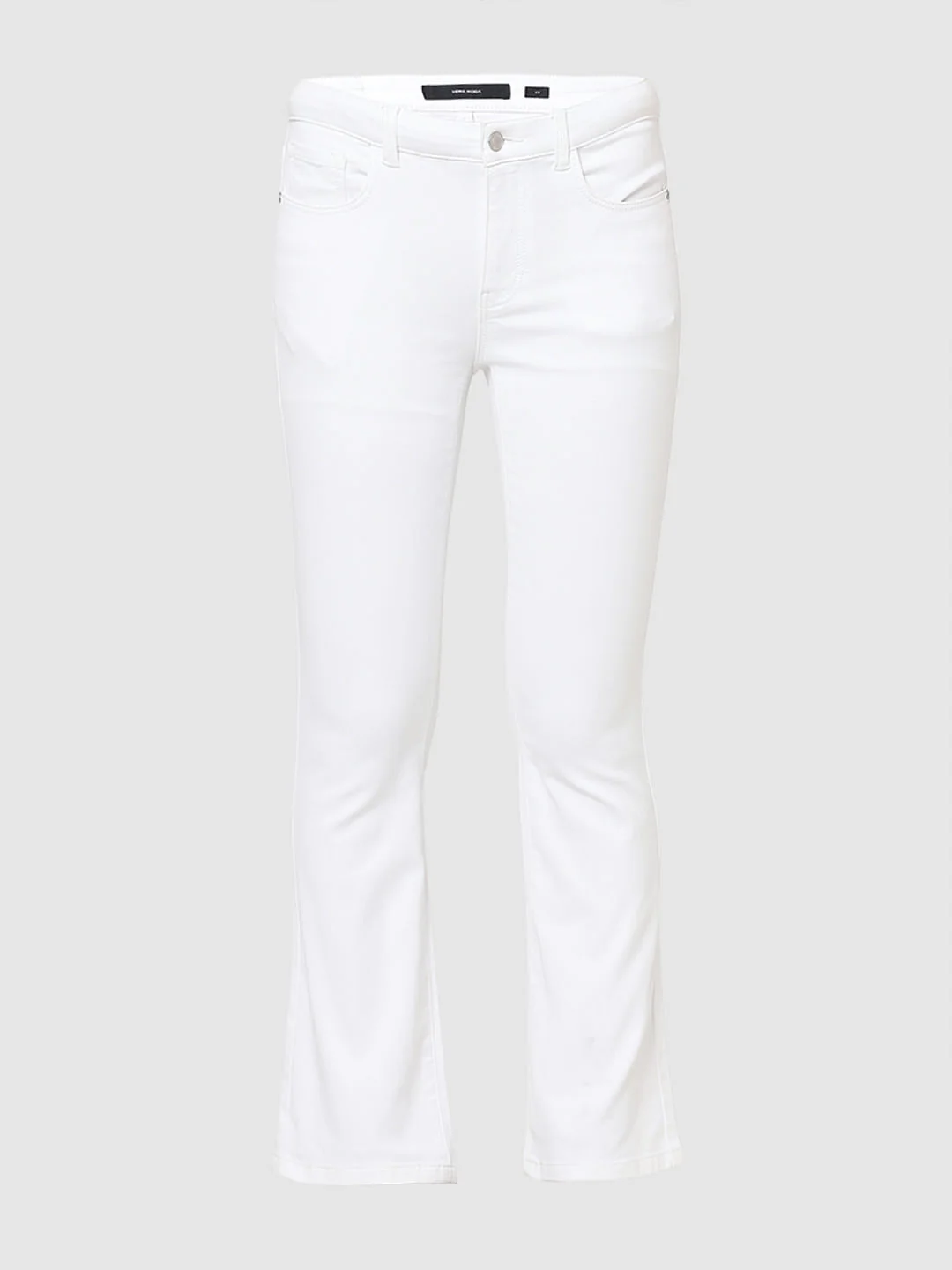 White Mid Rise Petra Bootcut Jeans - Image 7