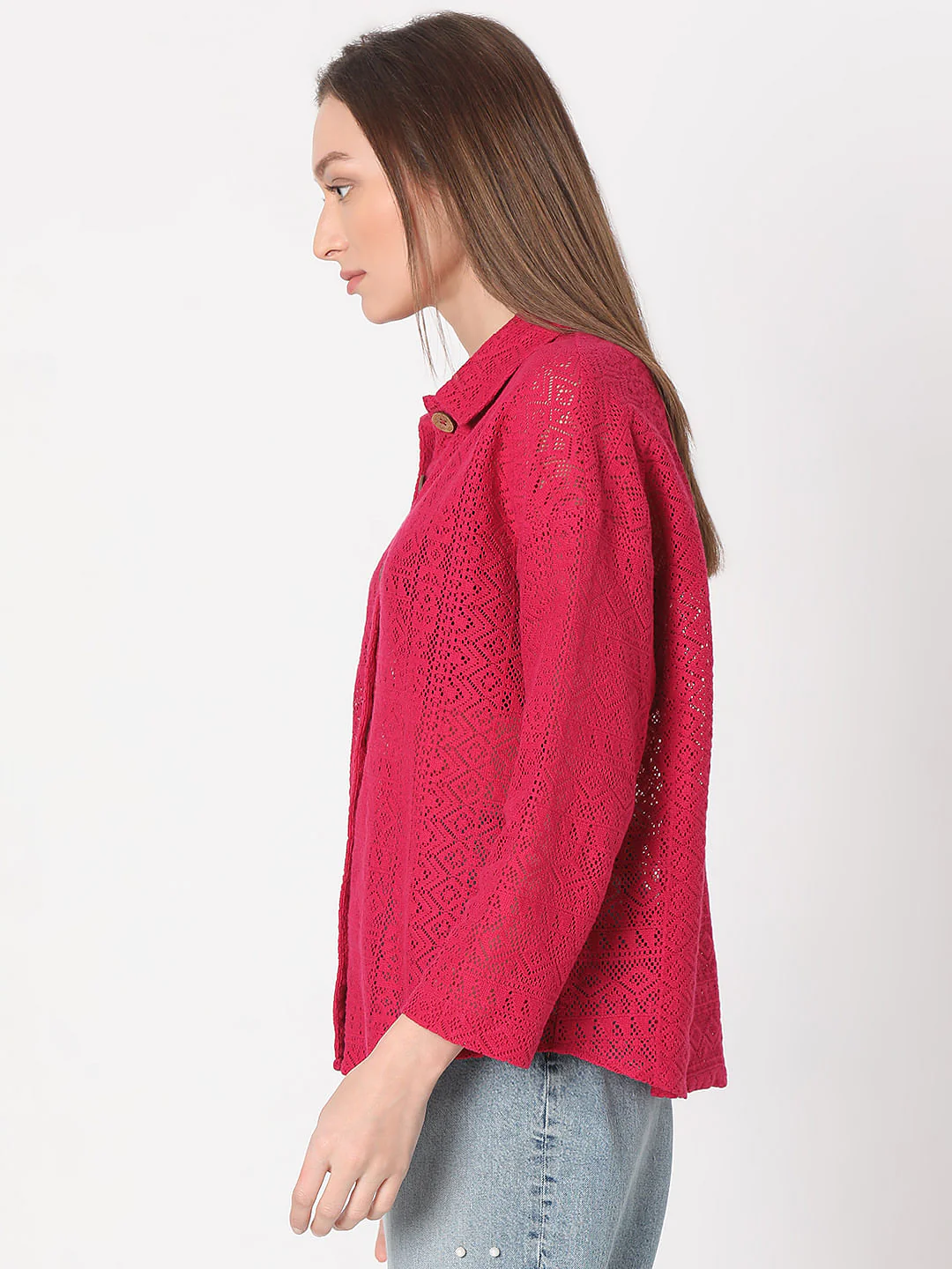 Red Embroidered Shirt - Image 3
