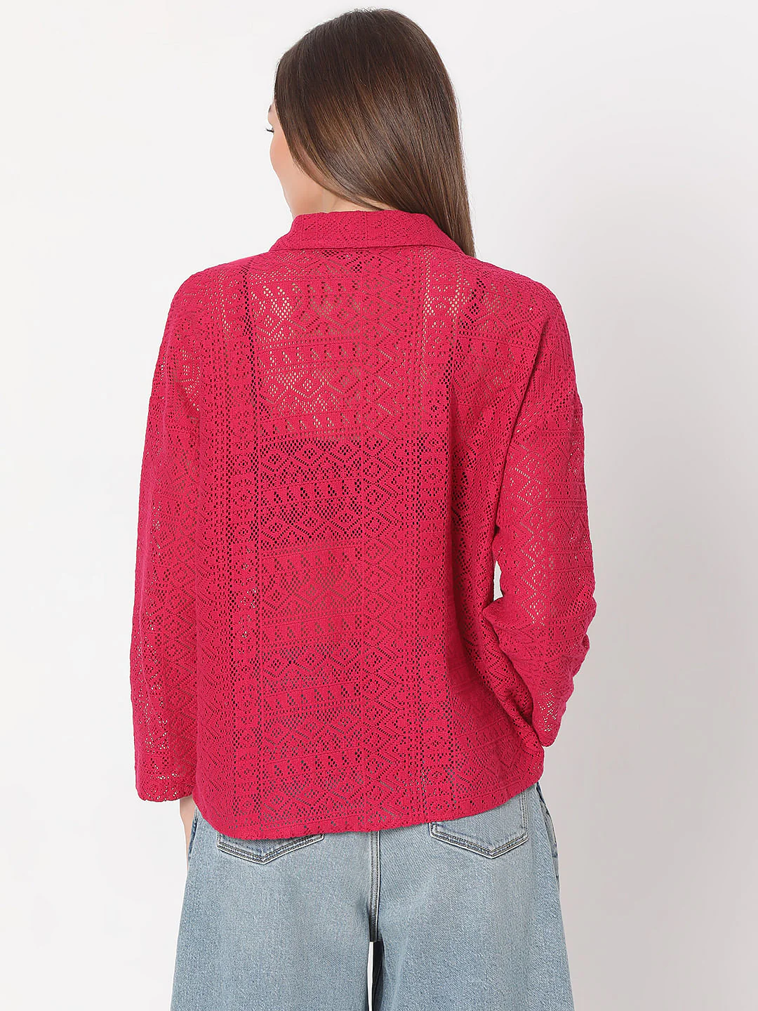 Red Embroidered Shirt - Image 4