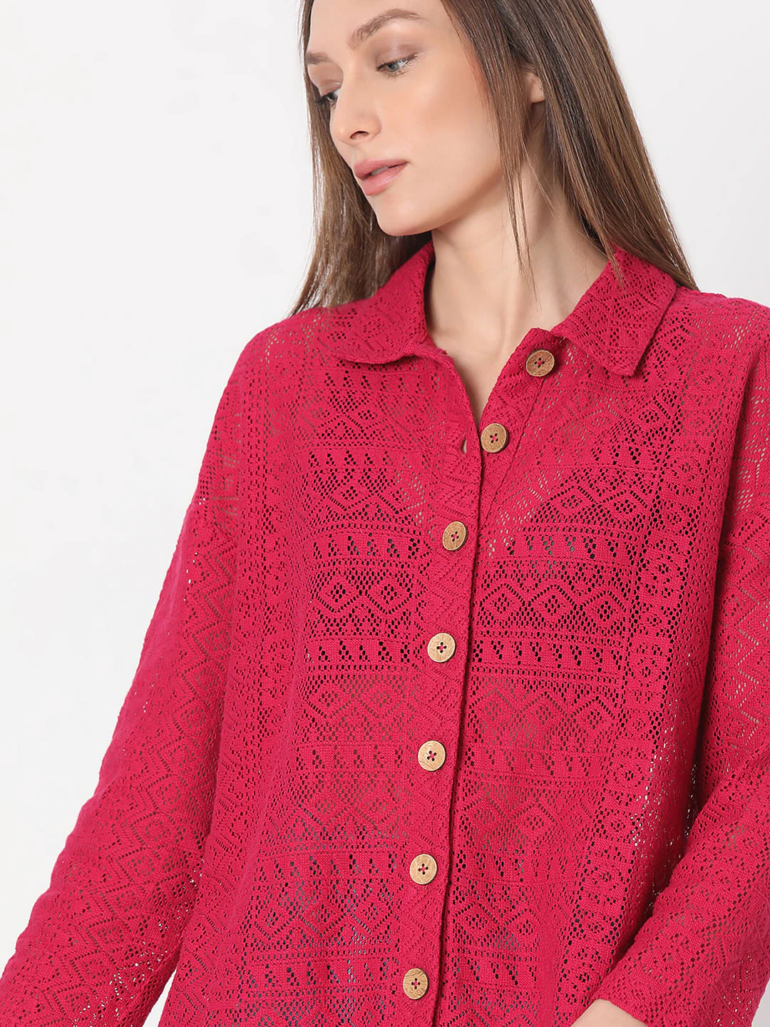 Red Embroidered Shirt - Image 6