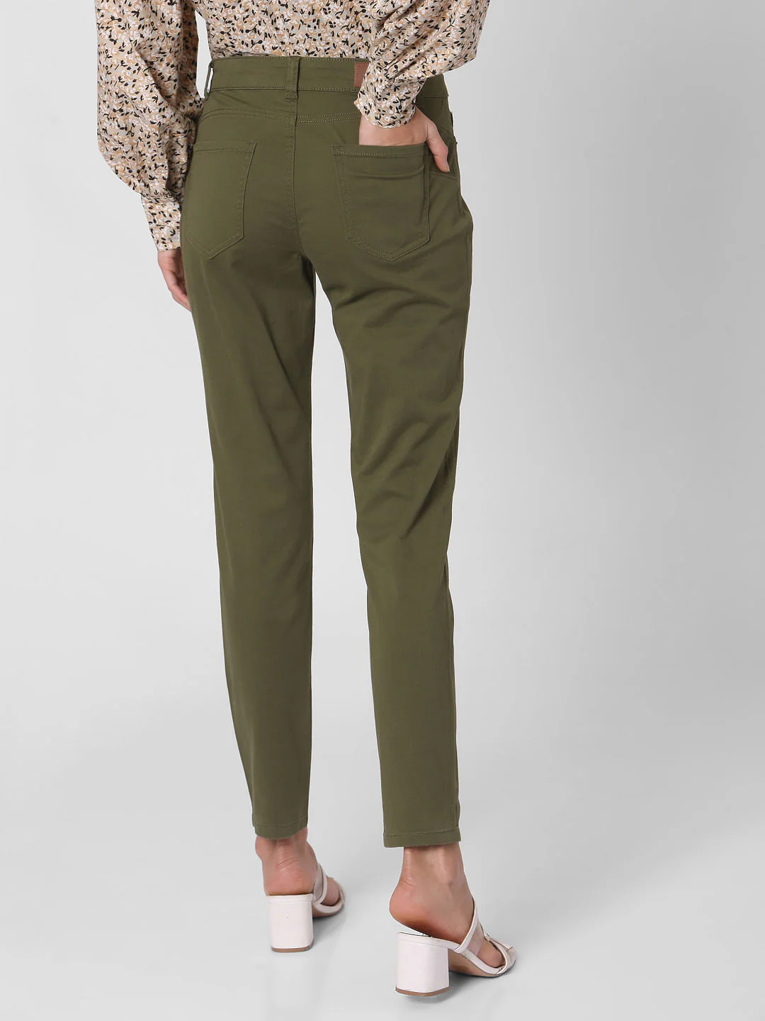 Green Mid Rise Chino Pants - Image 4