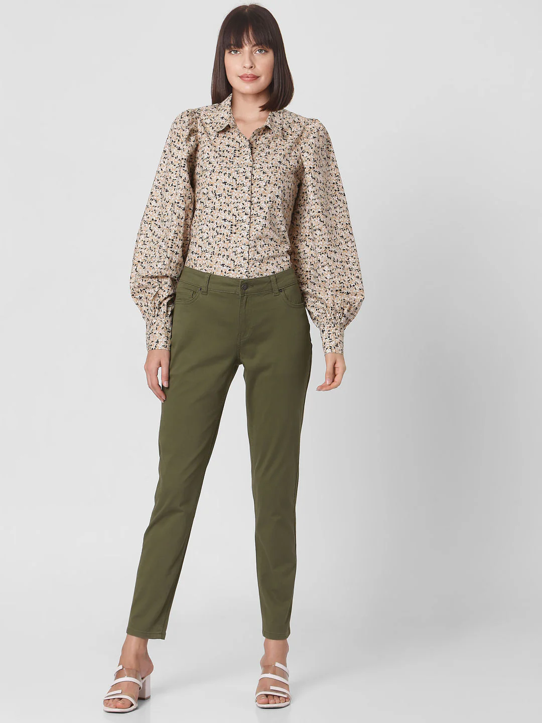 Green Mid Rise Chino Pants - Image 6