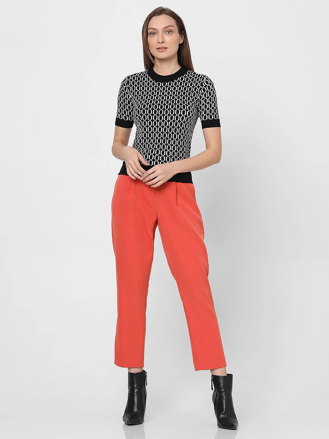 Black Printed Knit Top - Image 5