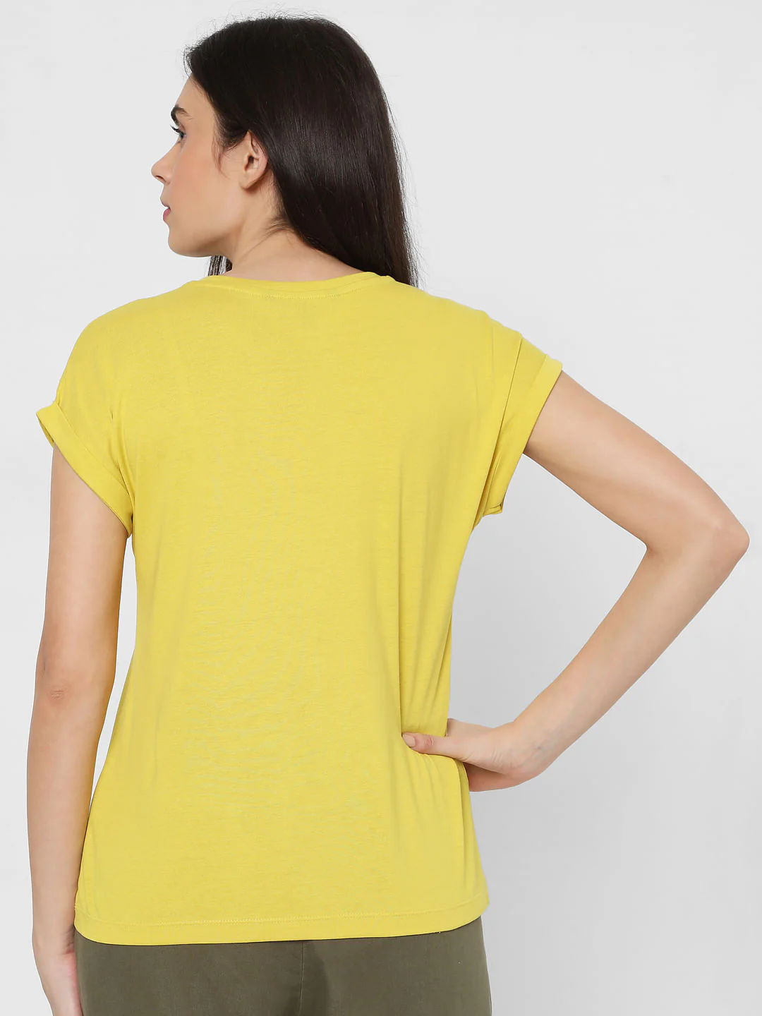 Yellow Slogan Print T-Shirt - Image 3