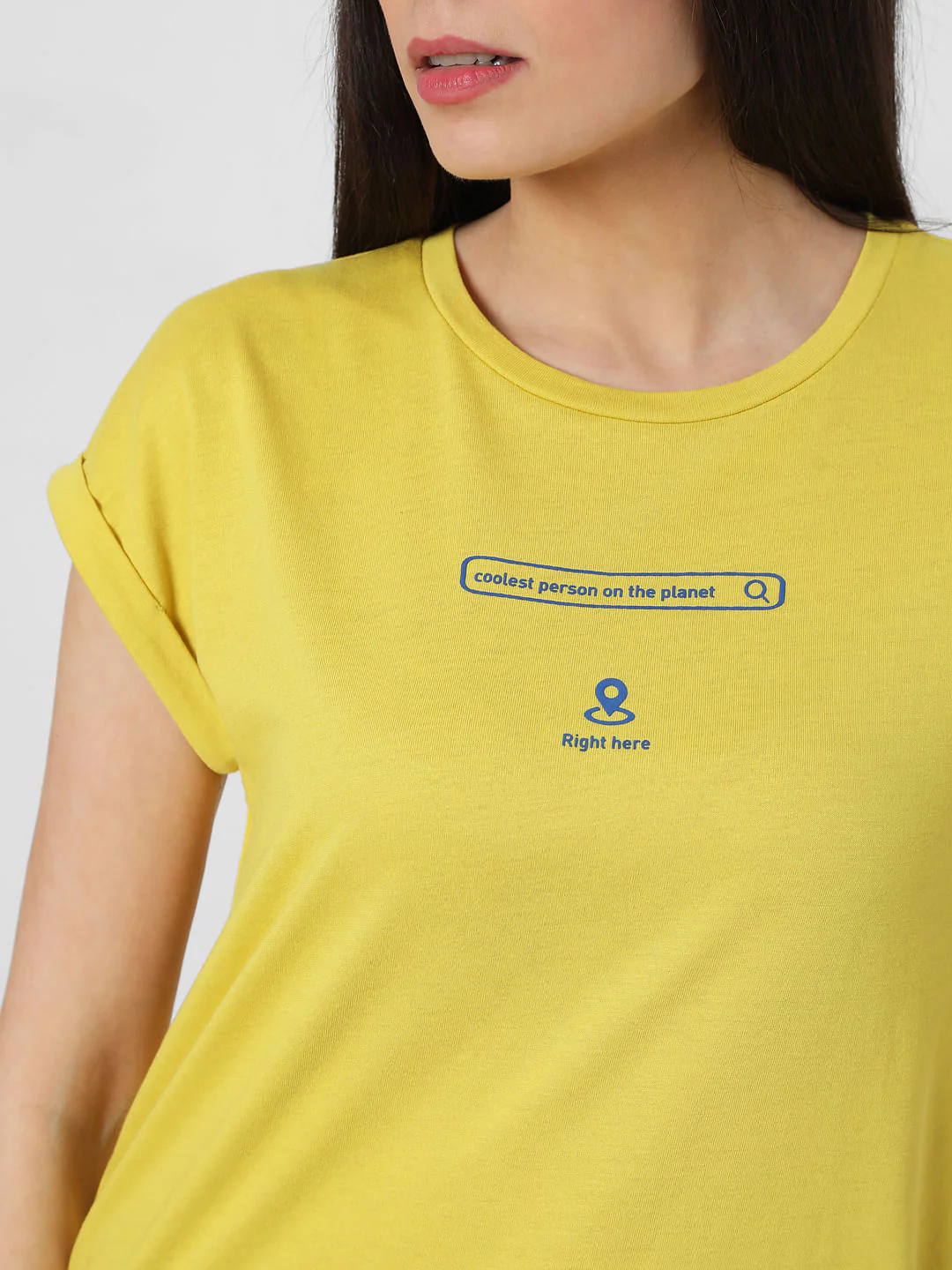 Yellow Slogan Print T-Shirt - Image 5
