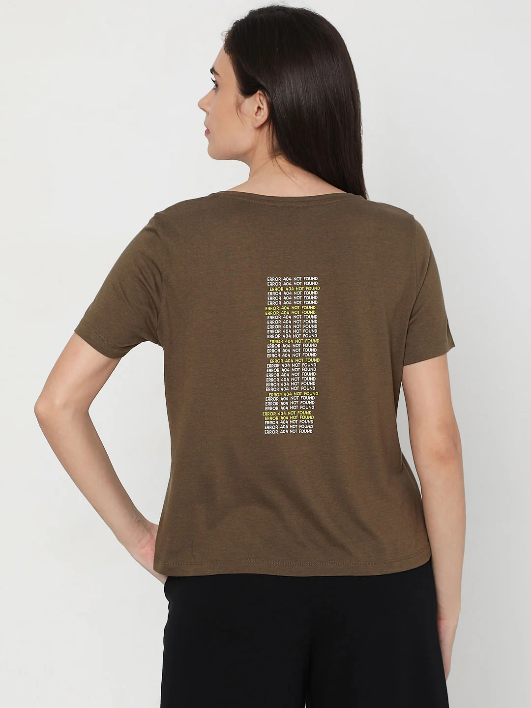Brown Slogan Print T-Shirt - Image 3