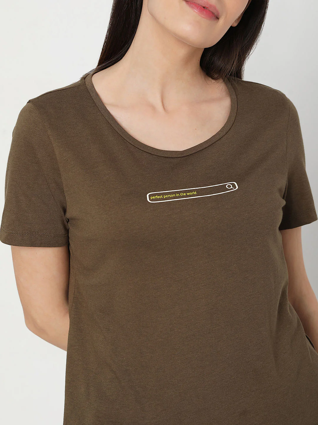 Brown Slogan Print T-Shirt - Image 5