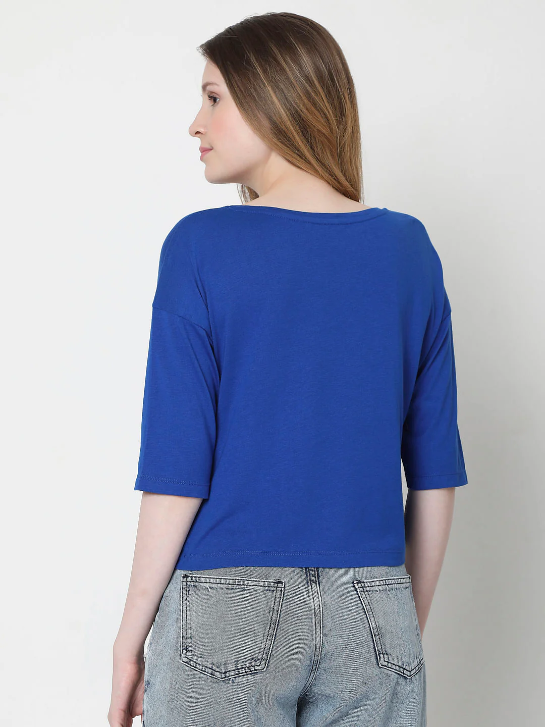 Blue Typographic Print T-Shirt - Image 4