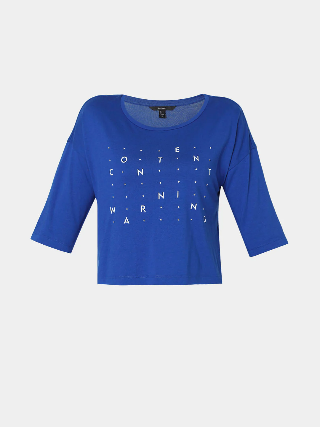 Blue Typographic Print T-Shirt - Image 7