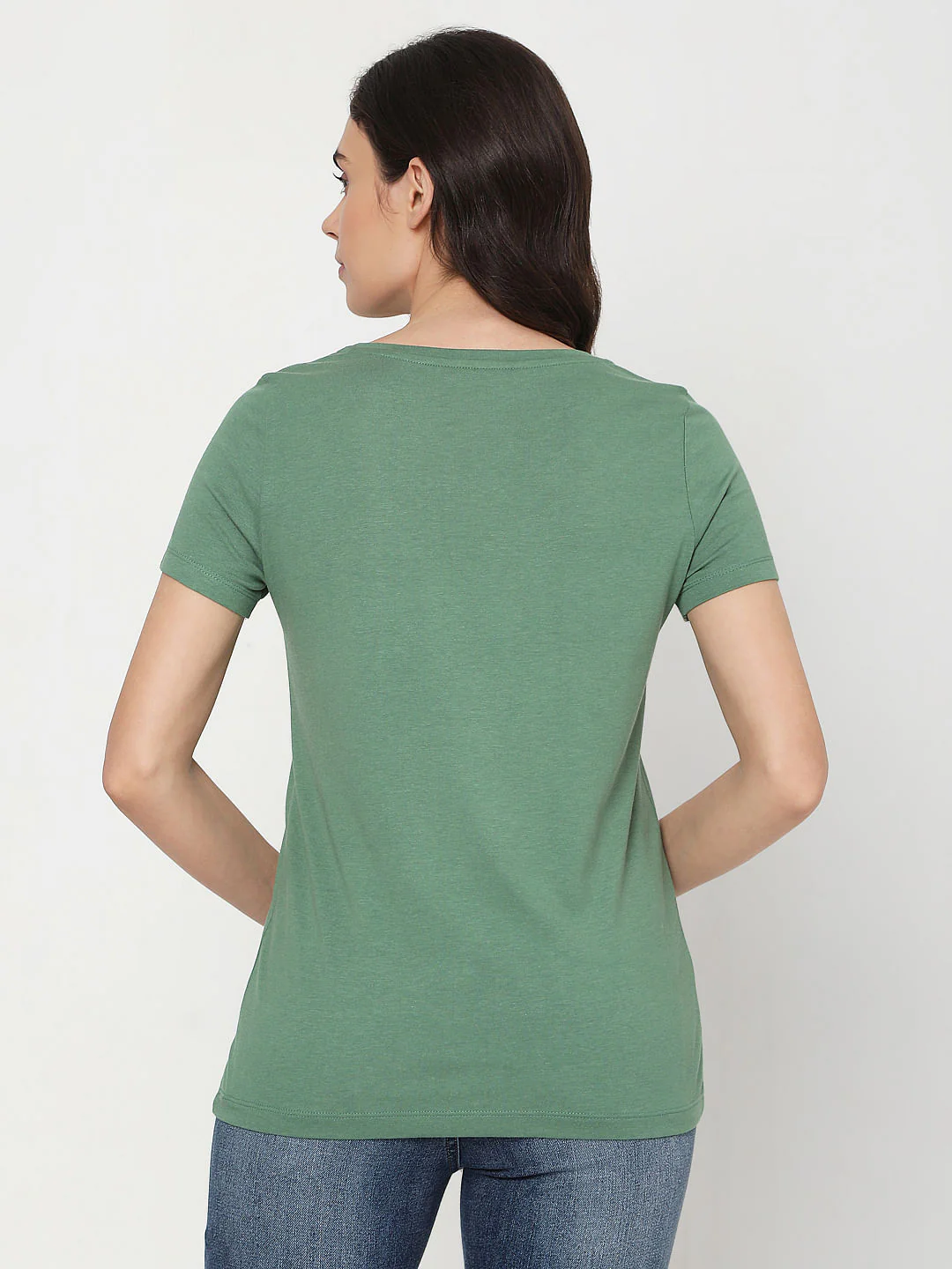 Green Slogan Print T-Shirt - Image 3