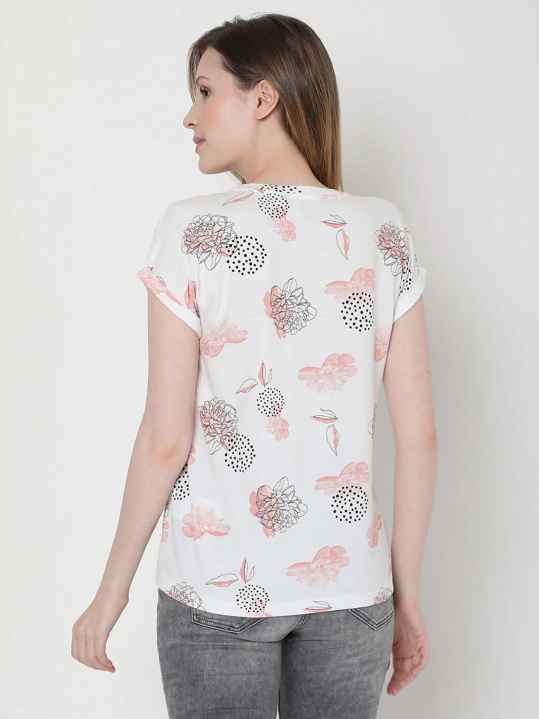 White Floral T-Shirt - Image 4