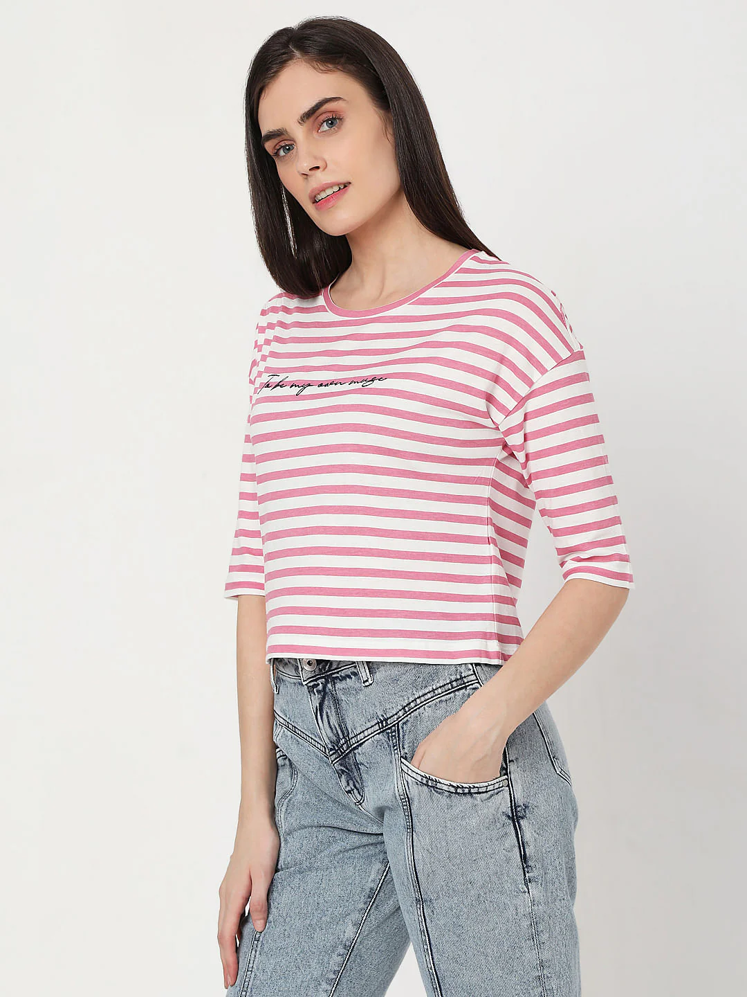 Pink Striped T-Shirt - Image 2