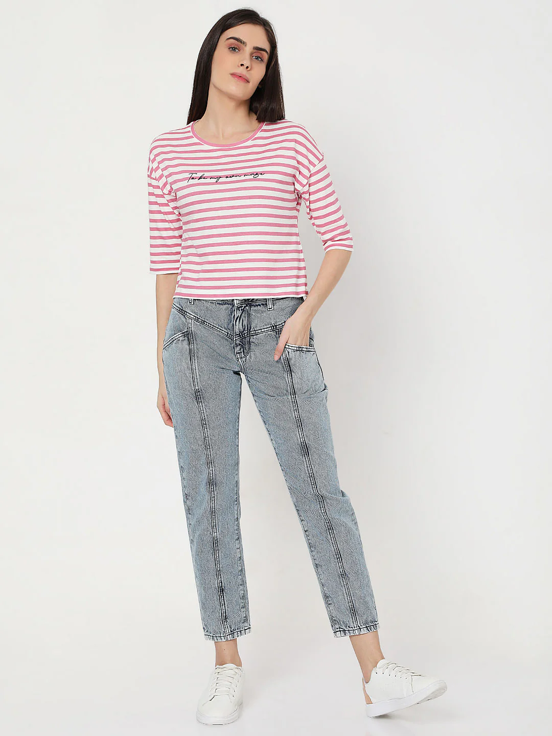 Pink Striped T-Shirt - Image 4