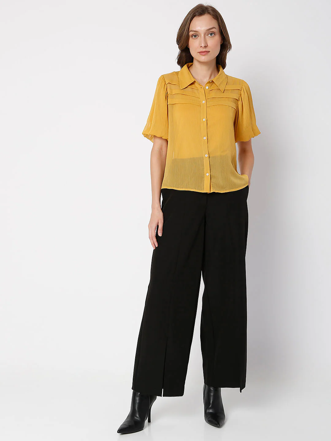 Golden Pleated Top - Image 5