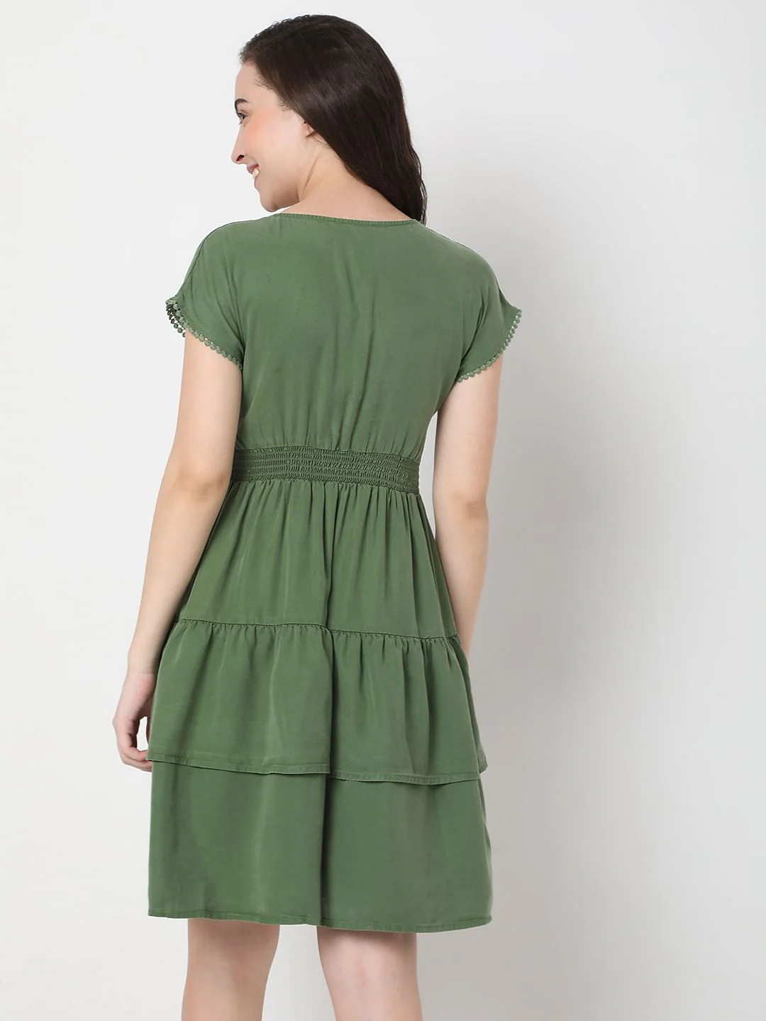 Green Fit & Flare Dress - Image 4
