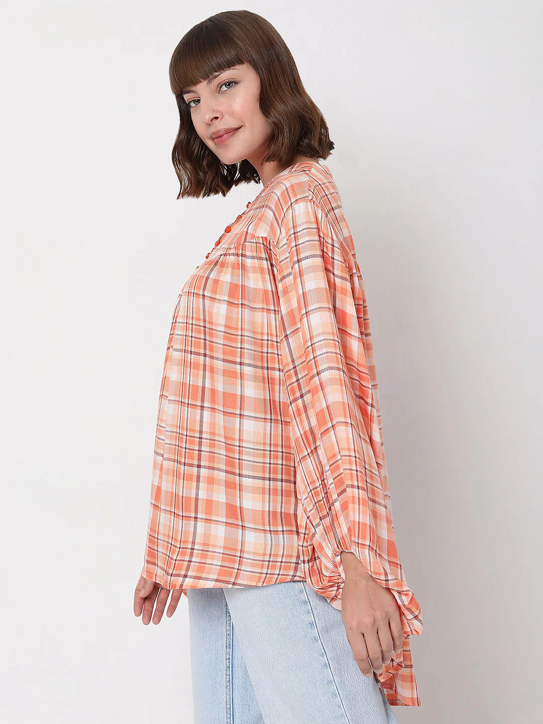 Orange Checked Top - Image 3
