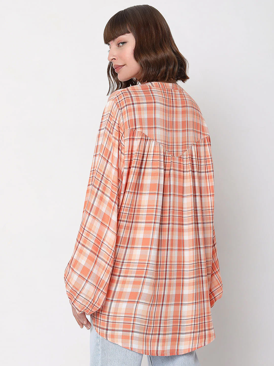 Orange Checked Top - Image 4
