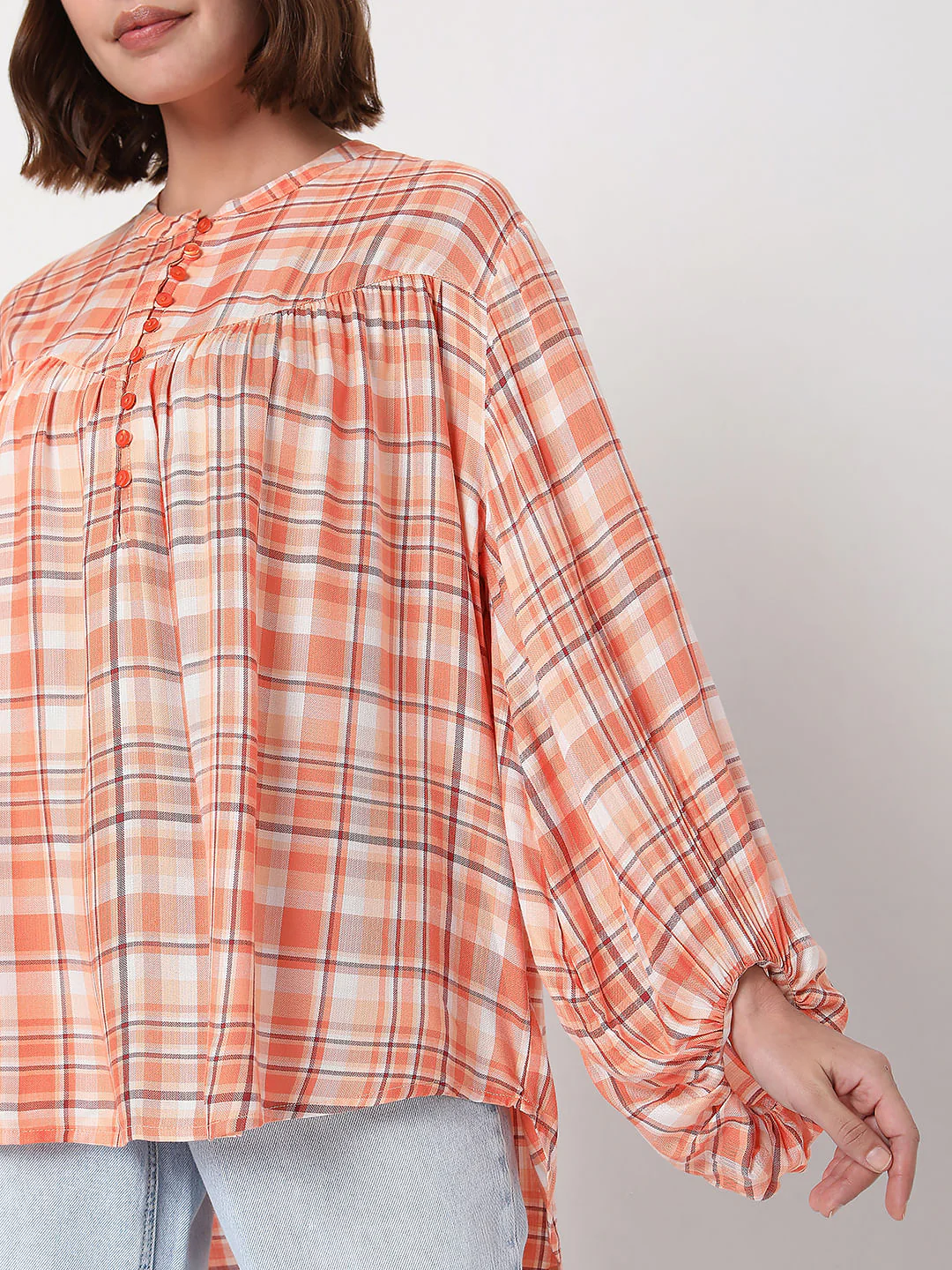 Orange Checked Top - Image 6