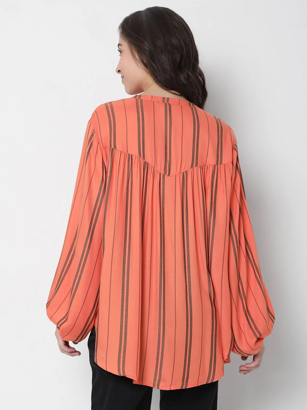 Coral Striped Top - Image 4