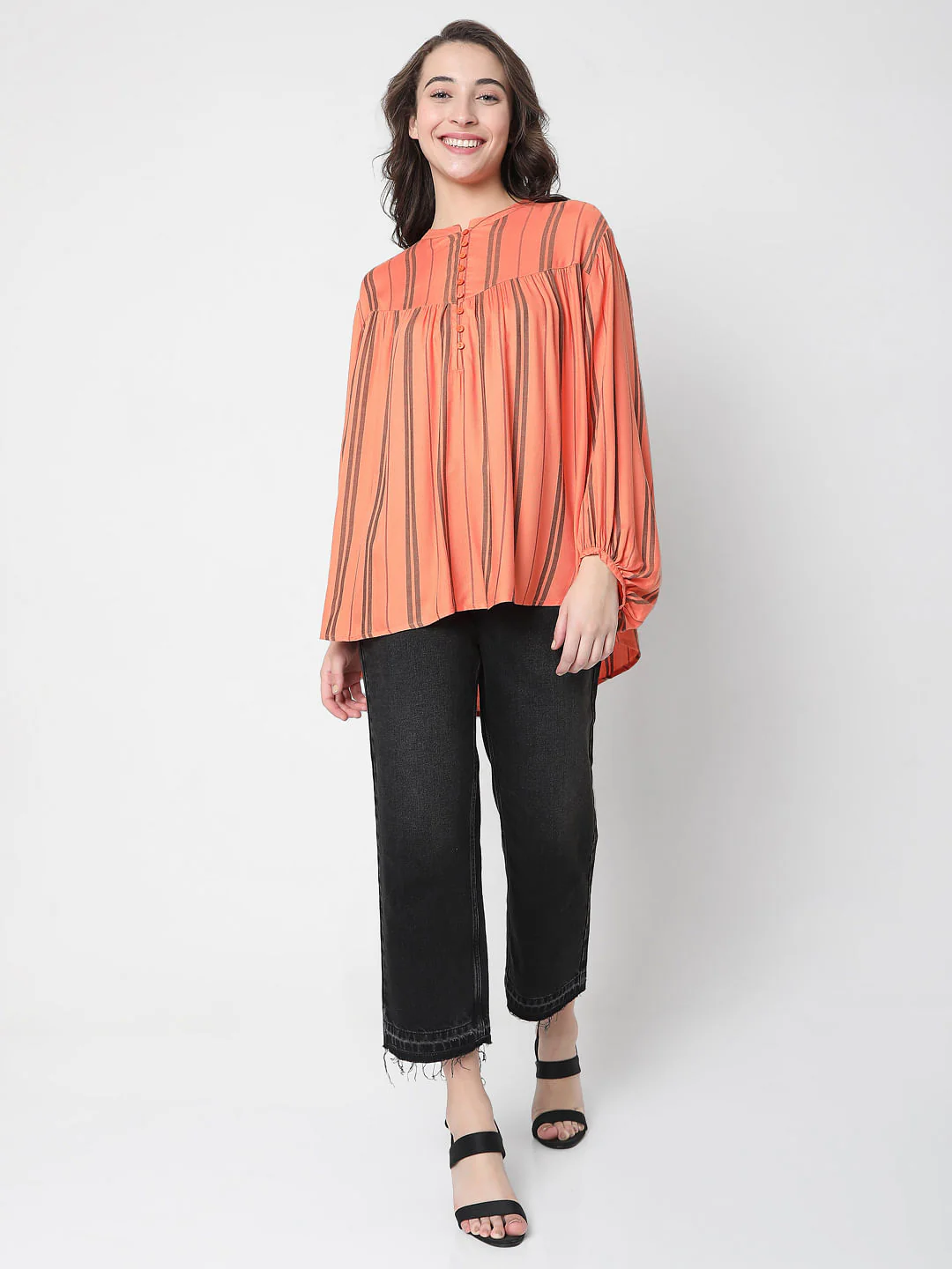 Coral Striped Top - Image 5