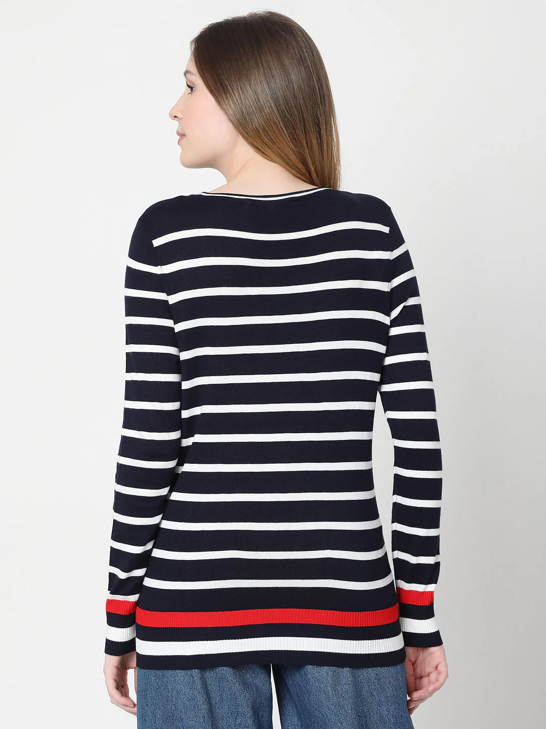 Dark Blue Striped Pullover - Image 4