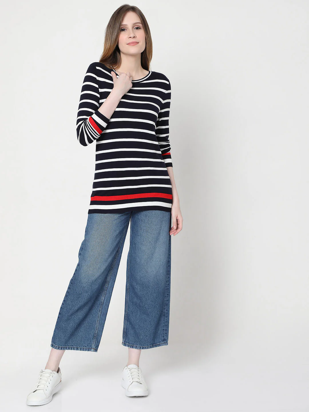 Dark Blue Striped Pullover - Image 5