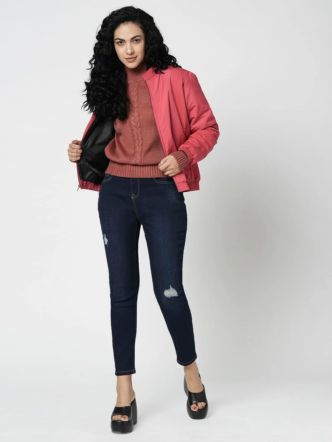 I.Scenery By Vero Moda Dark Blue Mid Rise Wendy Skinny Jeans - Image 5