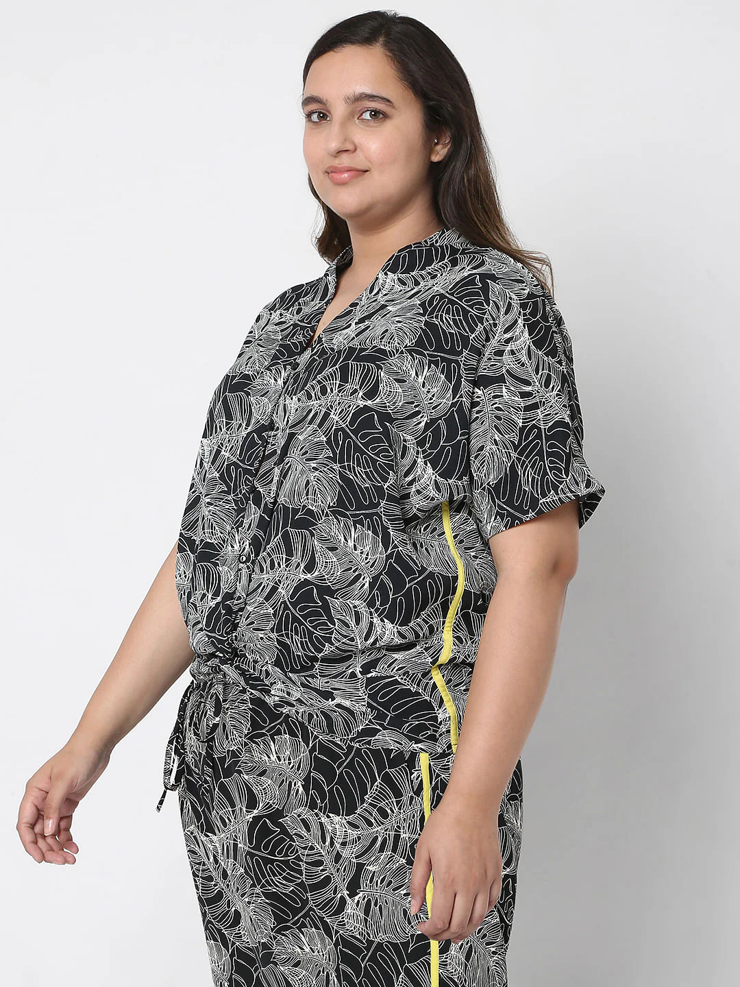 Curve Black Printed Co-Ord Set Top - Image 3