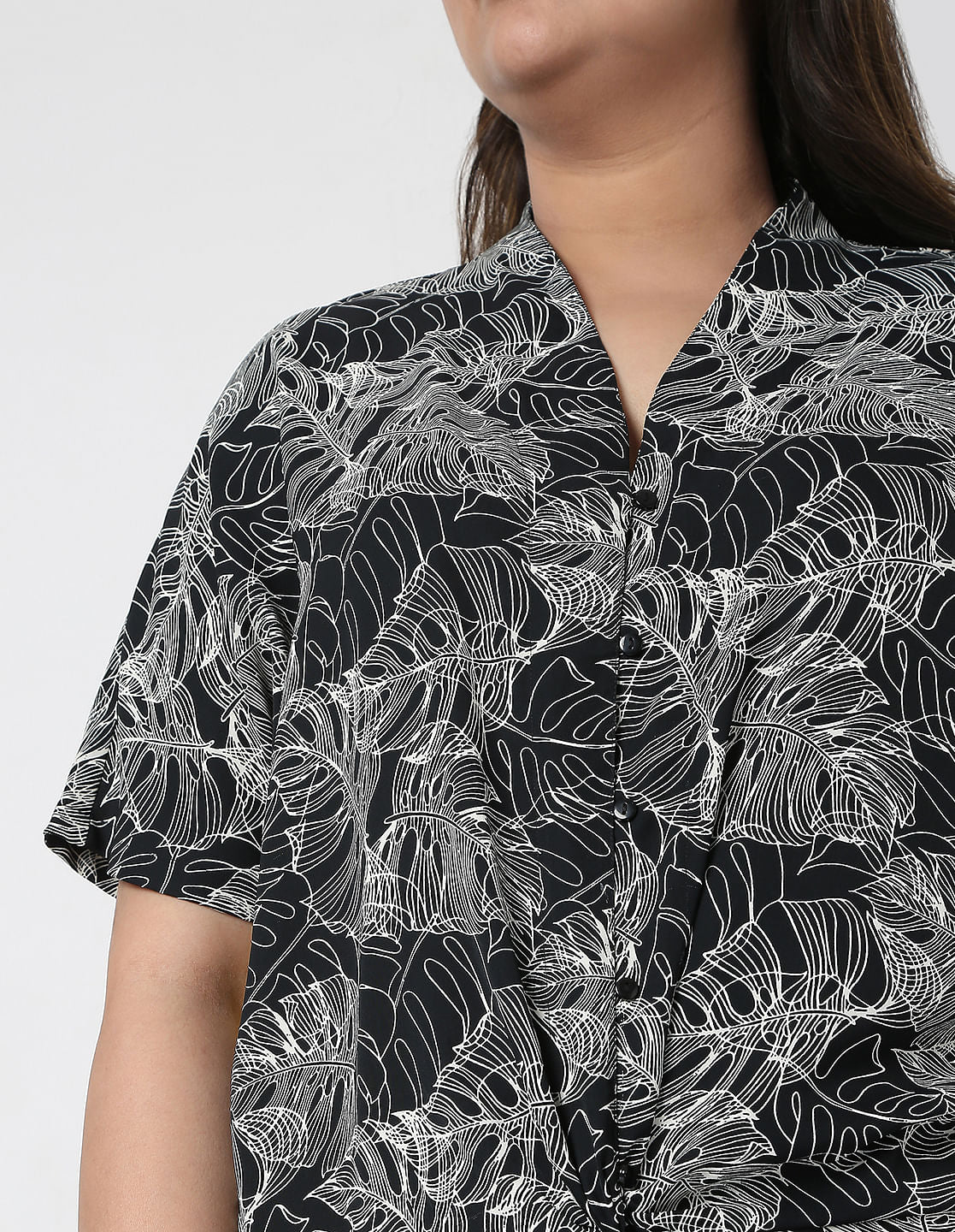 Curve Black Printed Co-Ord Set Top - Image 6