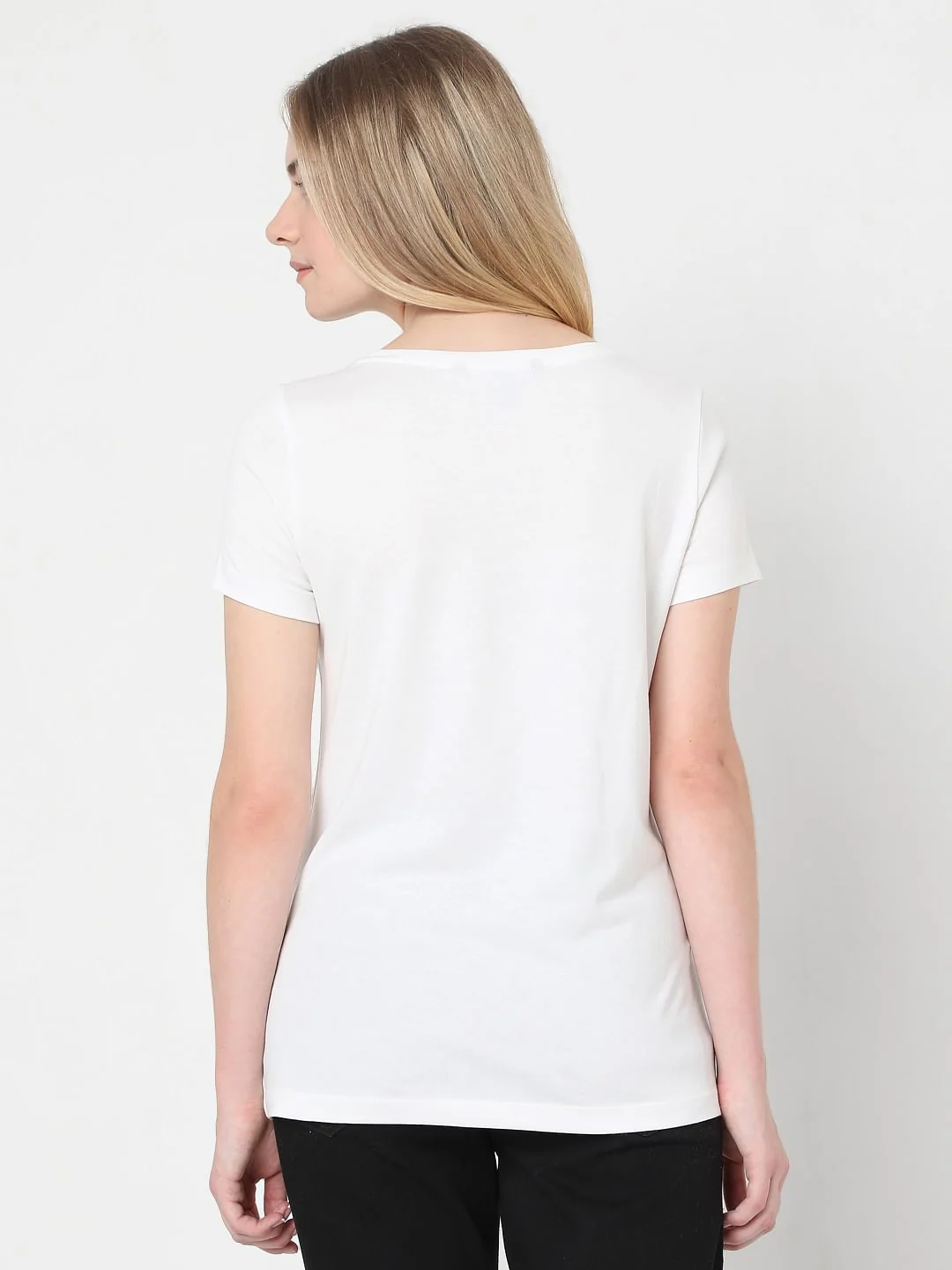 White Slogan Print T-Shirt - Image 4