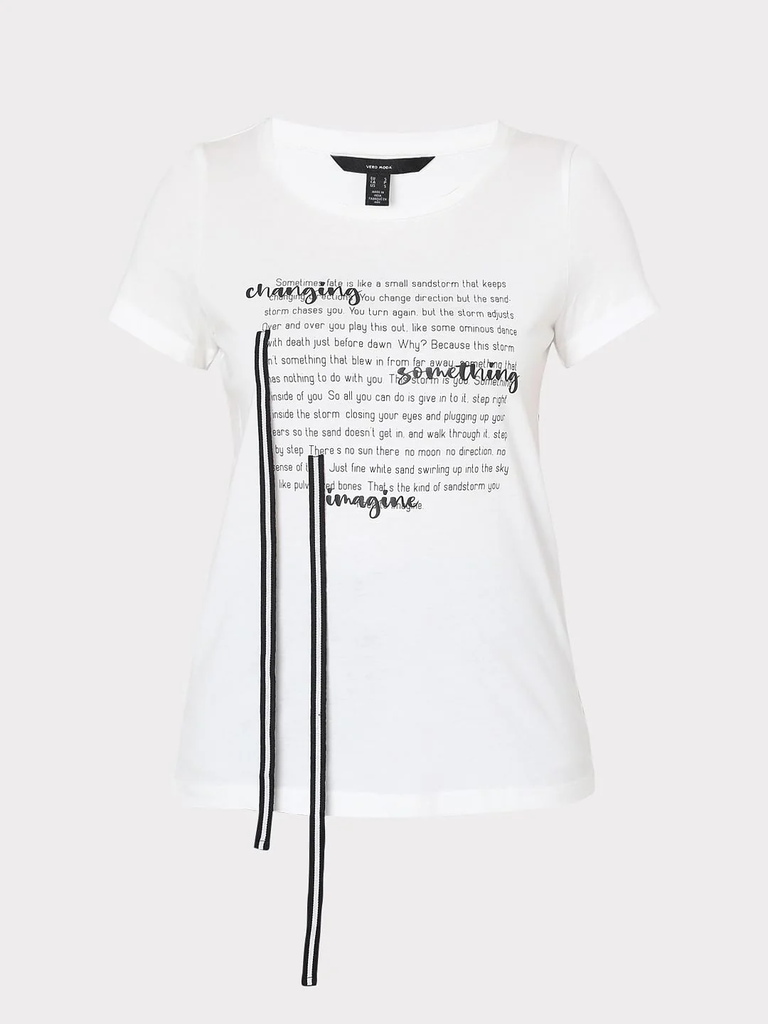 White Slogan Print T-Shirt - Image 7