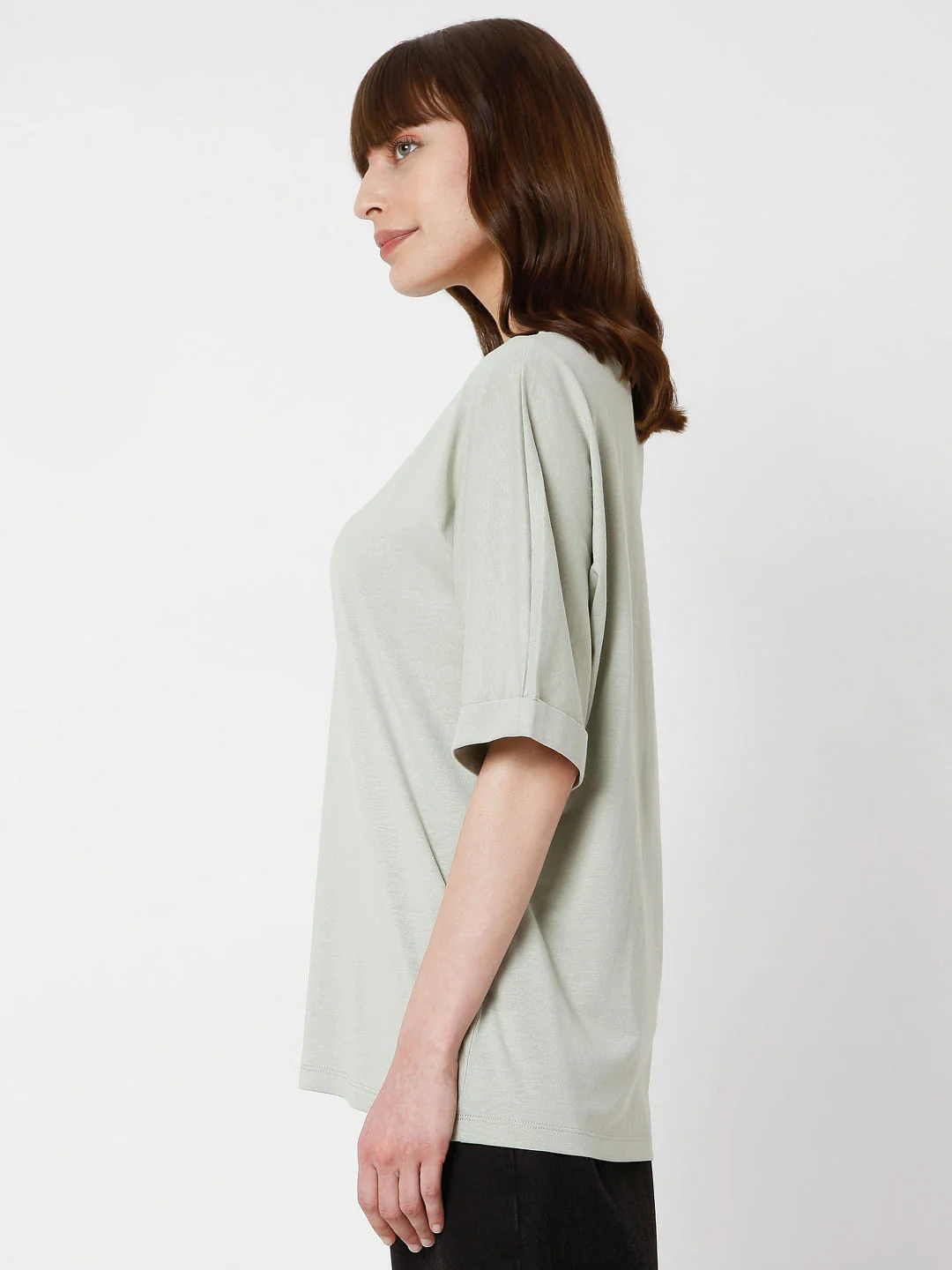 Green V Neck T-Shirt - Image 3