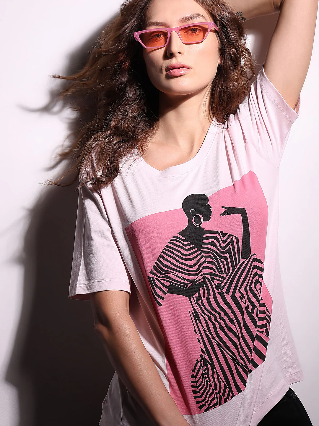 Lilac Graphic Print T-Shirt